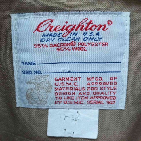 クレイトン CREIGHTON 70S USA製 フラップポケット ミリタリー シャツ メンズ  17 34